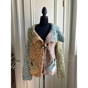 Colorful Knit Sweater Cardigan